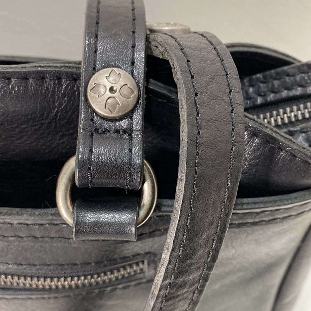 PATRICIA NASH Black Leather “Poppy Tote” (Heritage Collection) Bag - Picture 4 of 14